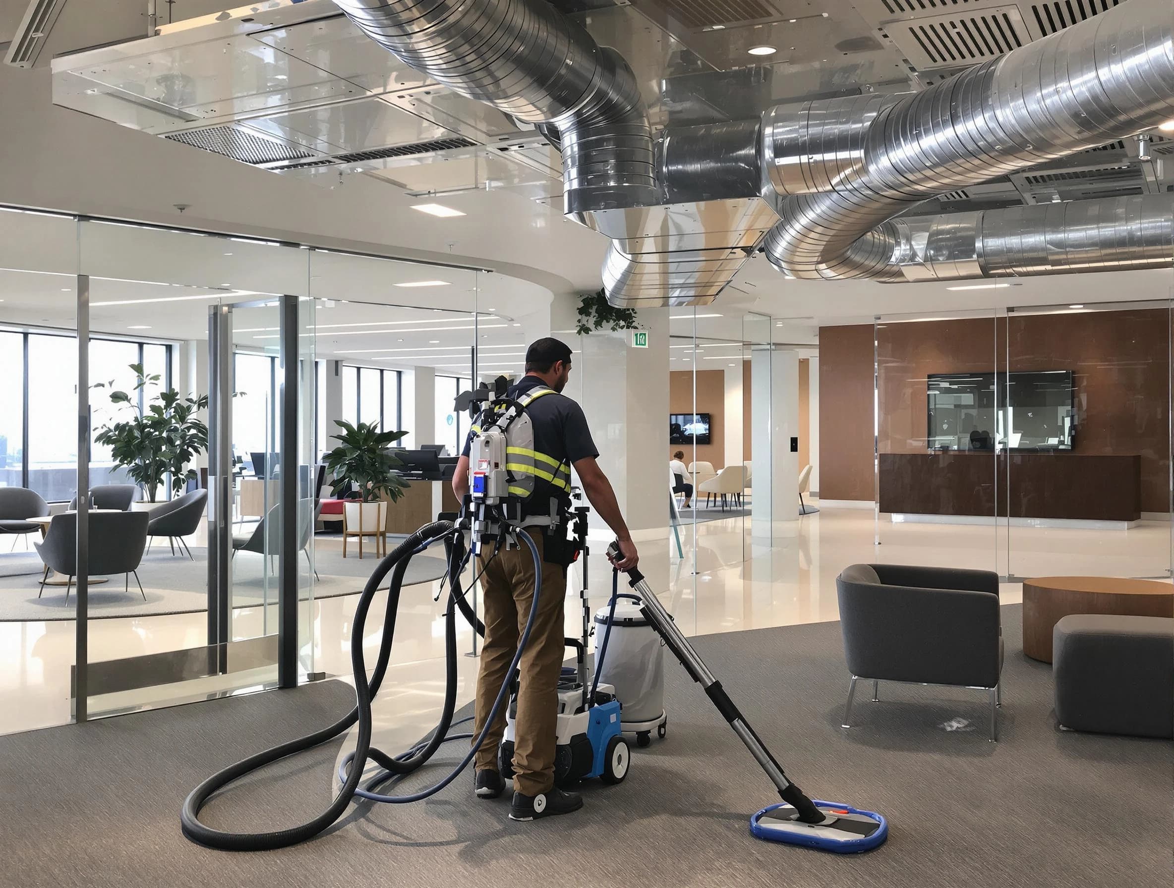Commercial duct cleaning service by Roswell Air Duct Cleaning in Roswell