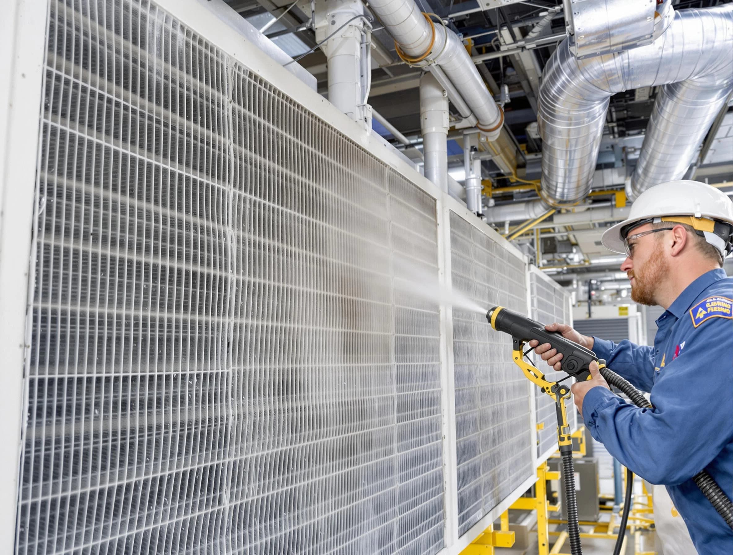 Professional commercial coil cleaning by Roswell Air Duct Cleaning in Roswell