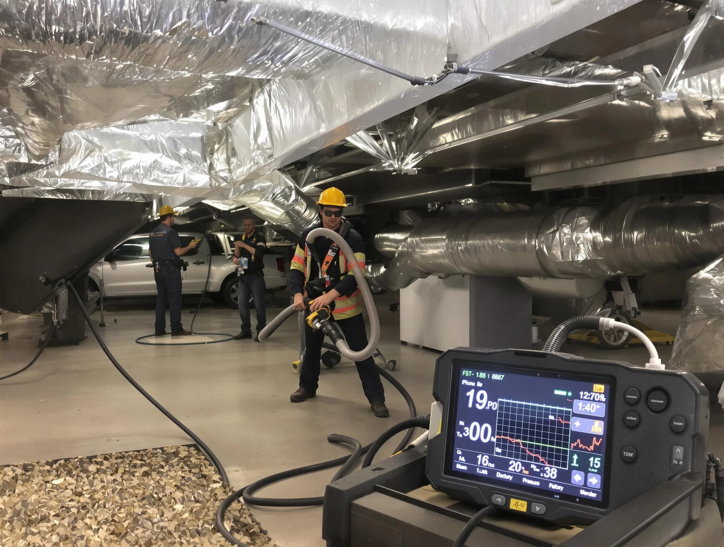 Professional negative pressure duct cleaning by Roswell Air Duct Cleaning in Roswell