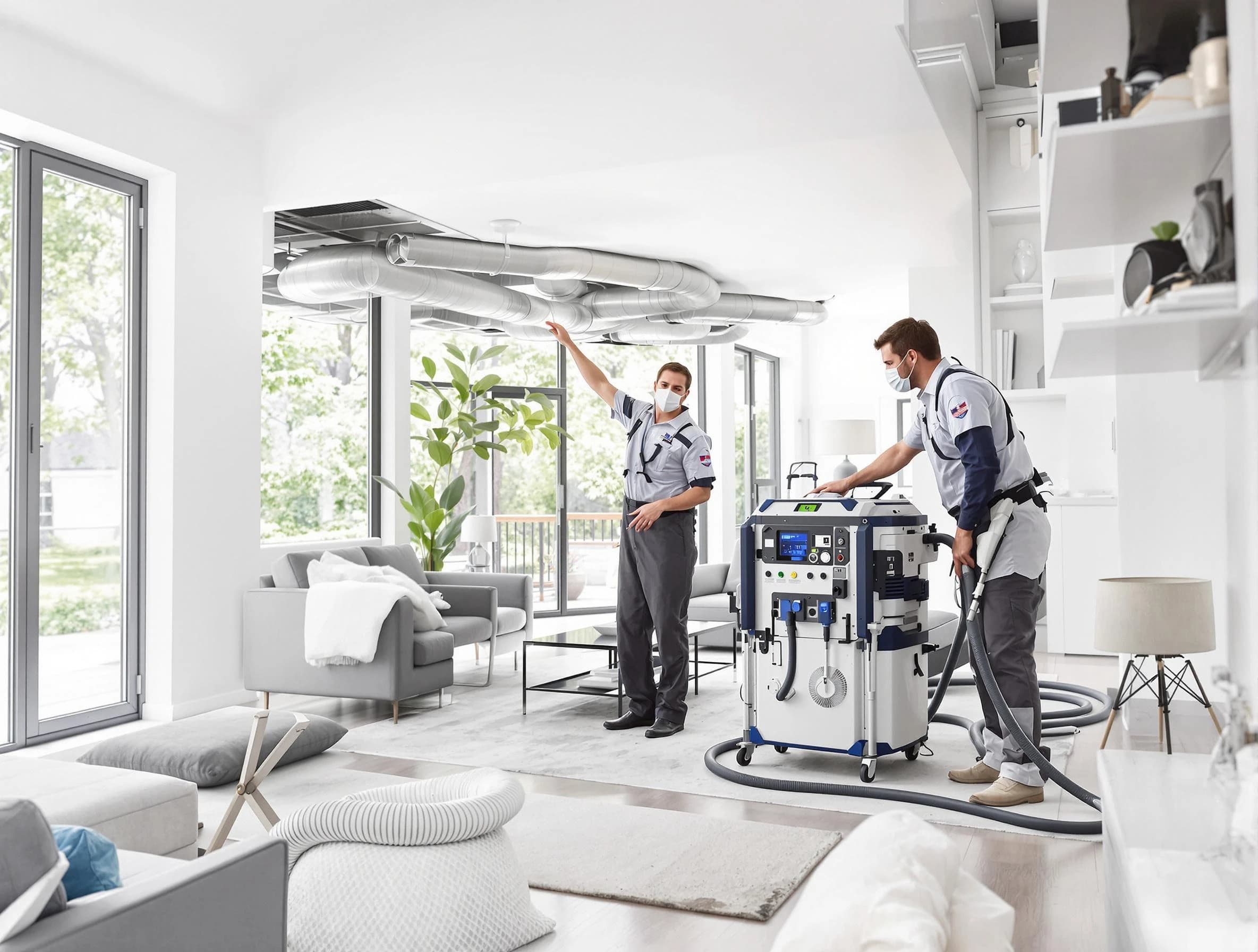 Roswell Air Duct Cleaning professional conducting pure air duct cleaning with state-of-the-art equipment in Roswell