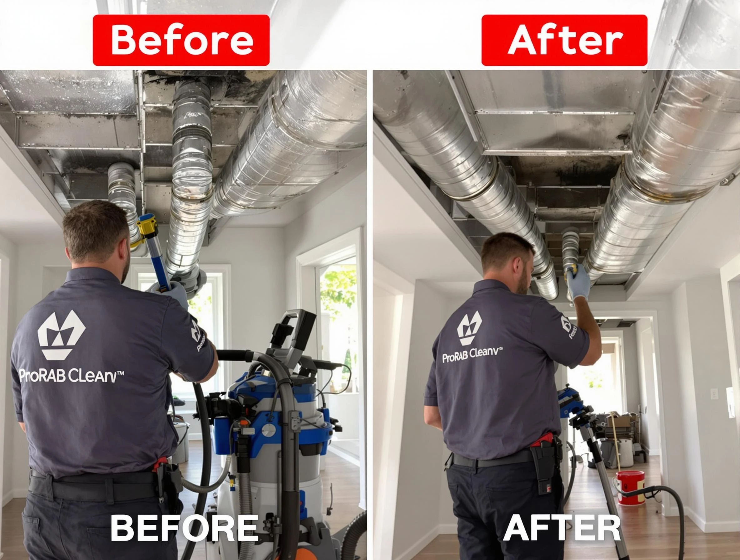 Roswell Air Duct Cleaning expert performing thorough residential duct cleaning in a Roswell home